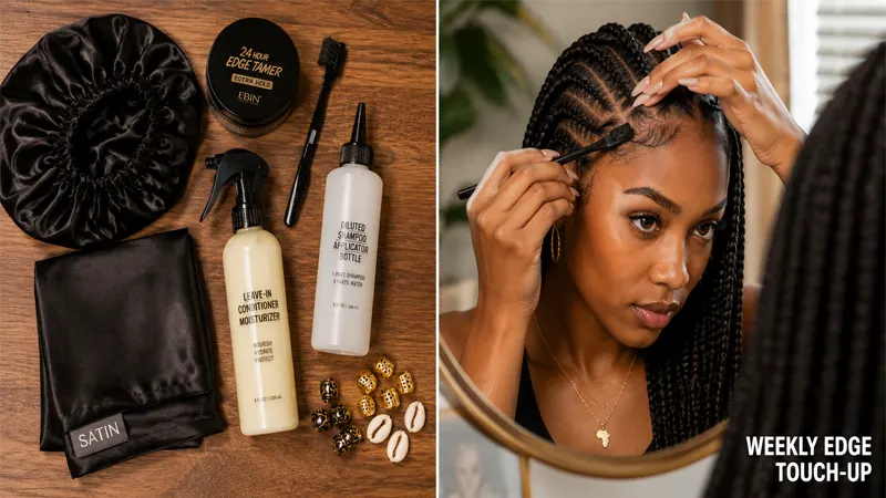 Aftercare products and tools for braided hair