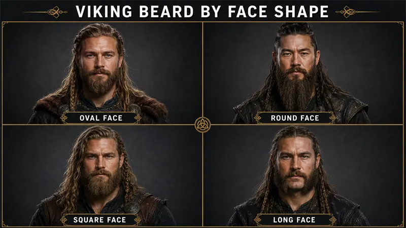 Viking beard pairing guide by face shape