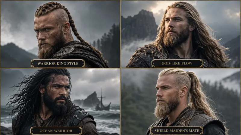 Celebrity Viking-inspired hairstyles showcase