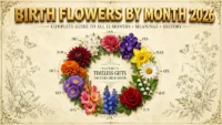 All 12 birth flowers by month complete visual guide infographic 2026