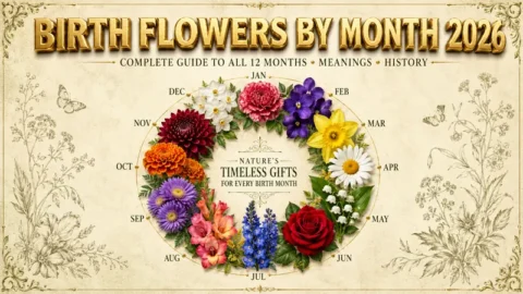 All 12 birth flowers by month complete visual guide infographic 2026